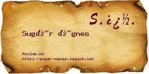 Sugár Ágnes névjegykártya